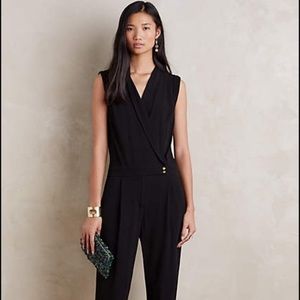 Anthropologie Elevenses Tuxedo Jumpsuit